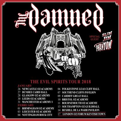 Damned Evil Spirits Tour graphic